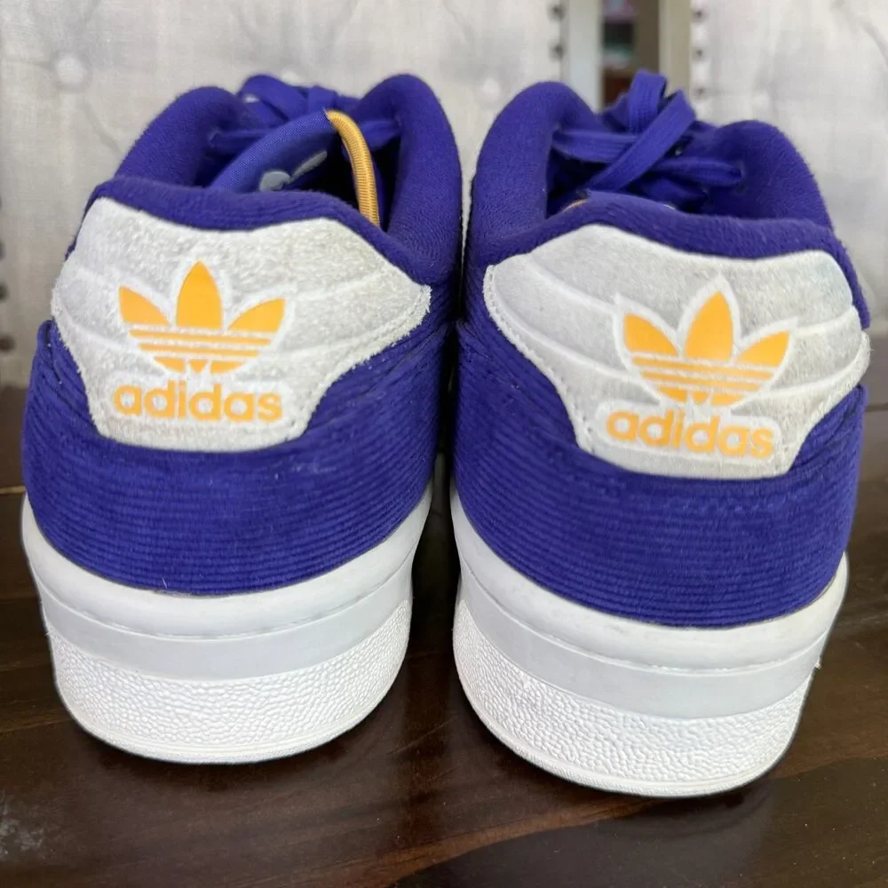 adidas Rivalry Low Collegiate Purple Preloved Yellow ID8387 Size 12.5